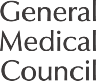The image shows the text General Medical Council in large, dark, sans-serif letters on a light background, highlighting its significance for anyone seeking a specialist in fields such as plastic surgery.