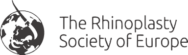 Logo of The Rhinoplasty Society of Europe, featuring a stylised globe with a curved line resembling a specialist rhinoplasty instrument, next to the organisation's name in bold, modern font—reflecting its dedication to excellence in plastic surgery.