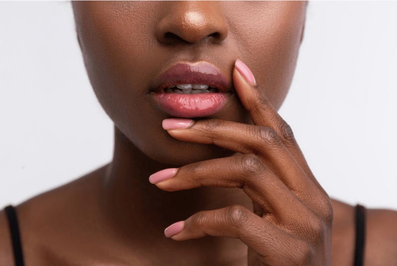 close up of woman's lip for lip lift procedure
